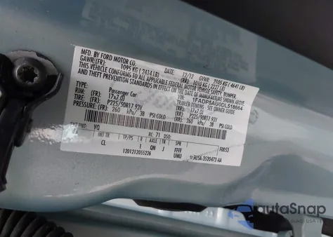 2013 Ford C-Max Hybrid Se z USA, uszkodzony, nr VIN 1FADP5AU0DL518664